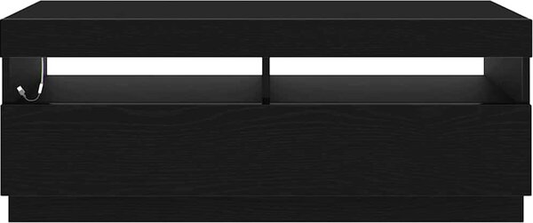 VidaXL TV skříňka s LED 100 x 35 x 40 cm kompozitní dřevo [862565] Barva: bílá s vysokým leskem