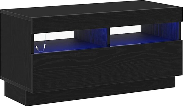 VidaXL TV skříňka s LED 80 x 35 x 40 cm kompozitní dřevo [862566] Barva: bílá s vysokým leskem