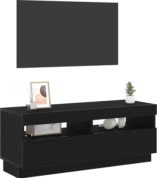 VidaXL TV skříňka s LED 100 x 35 x 40 cm kompozitní dřevo [862565] Barva: bílá s vysokým leskem