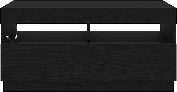 VidaXL TV skříňka s LED 80 x 35 x 40 cm kompozitní dřevo [862566] Barva: bílá s vysokým leskem