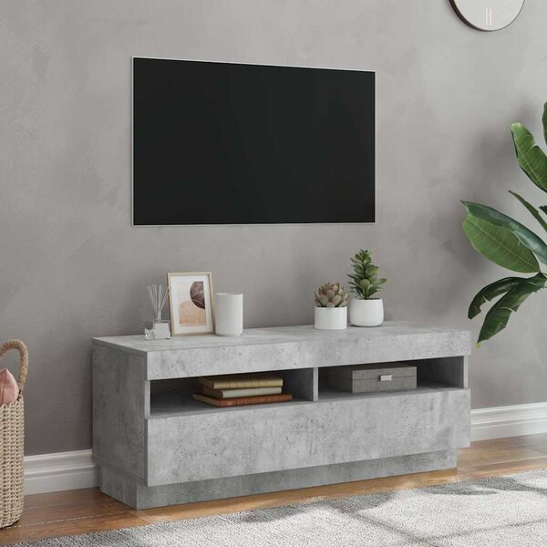VidaXL TV skříňka s LED 100 x 35 x 40 cm kompozitní dřevo [862565] Barva: bílá s vysokým leskem