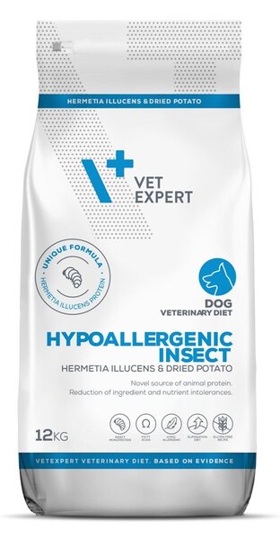 VEE VETEXPERT Veterinary Diet Hypoallergenic Insect Dog Mono - suché krmivo pro psy - 12 kg