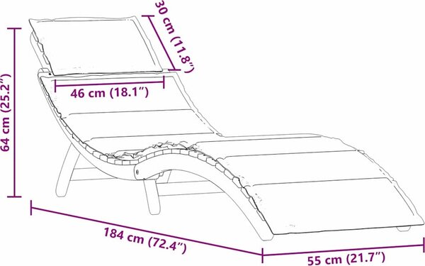 VidaXL Lehátka Masivní akátové dřevo [4107092] Barva: Tmavě šedá