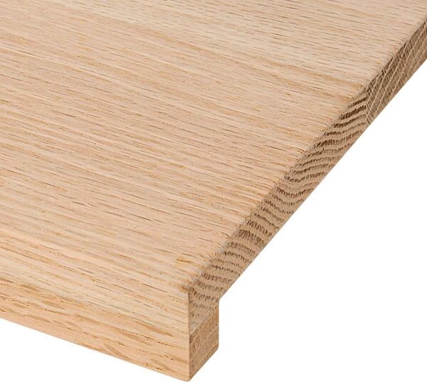 VidaXL Parapety 2 ks 160 x 20 x 2 cm Masivní dubové dřevo [4009140] Barva: světle hnědá