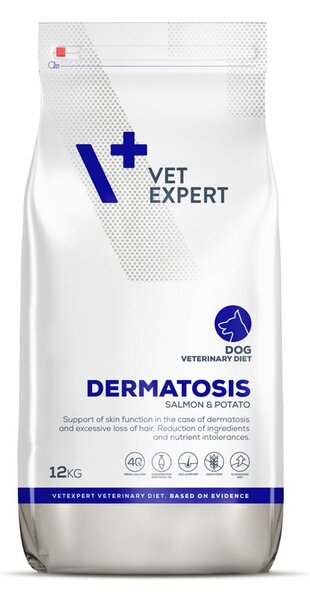 VEE VETEXPERT Veterinary Diet Dermatosis Dog Losos & Brambor Mono - suché krmivo pro psy - 12 kg