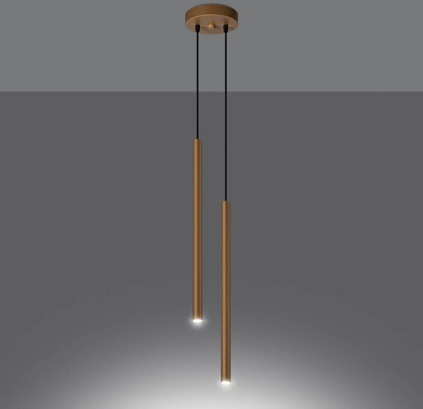 Sollux Lighting Pastelo závěsné svítidlo 2x8 W zlatá SL.1305