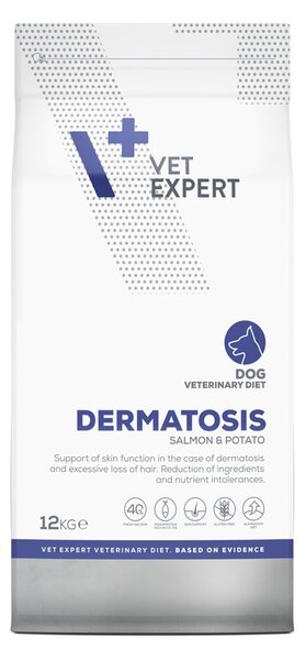 VEE VETEXPERT Veterinary Diet Dermatosis Dog Losos & Brambor Mono - suché krmivo pro psy - 12 kg