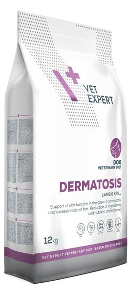 VEE VETEXPERT Veterinary Diet Dermatosis Dog Lamb & Krill - suché krmivo pro psy - 12 kg