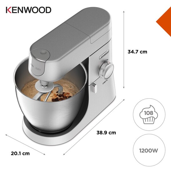 Kenwood Chef XL Stojací mixér 1200 W Stříbrná