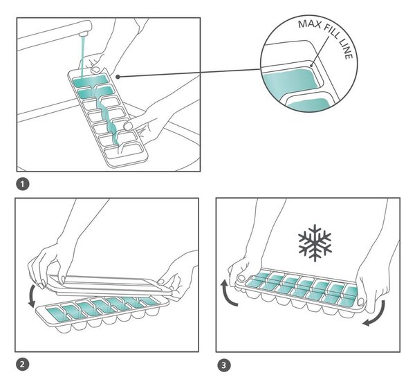 Formy na led 2 ks Easy-fill – Joseph Joseph