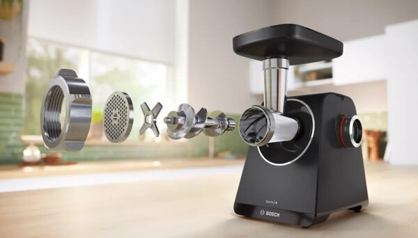 Bosch Serie 4 MFWS440B mlýnek na maso 1900 W Černá, Stříbrná