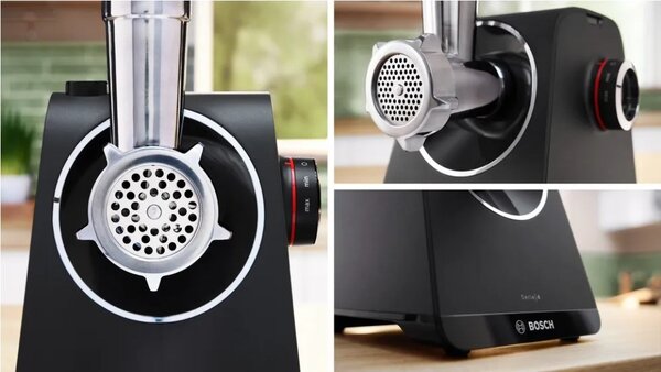 Bosch Serie 4 MFWS440B mlýnek na maso 1900 W Černá, Stříbrná