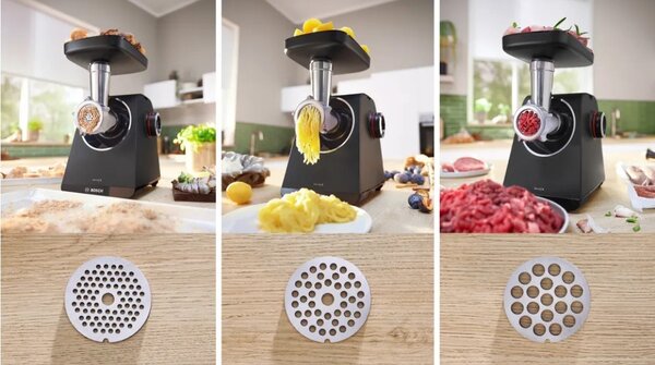 Bosch Serie 4 MFWS440B mlýnek na maso 1900 W Černá, Stříbrná