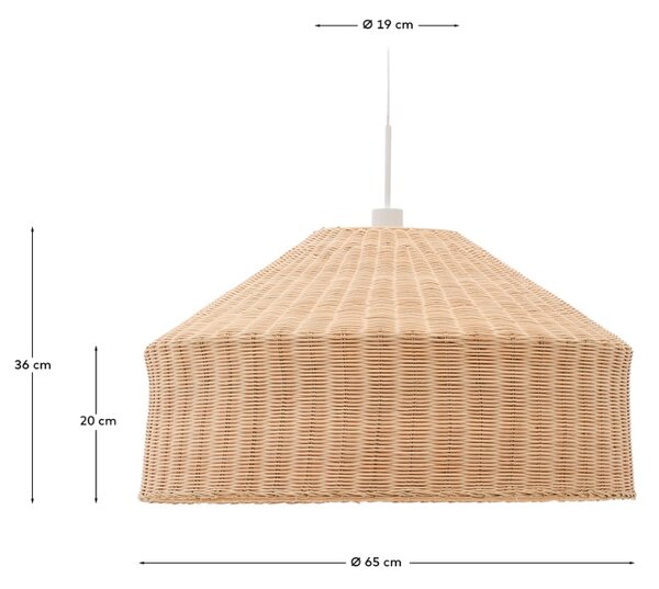 Kave Home Ratanové stínidlo Ennia Ø 65 cm