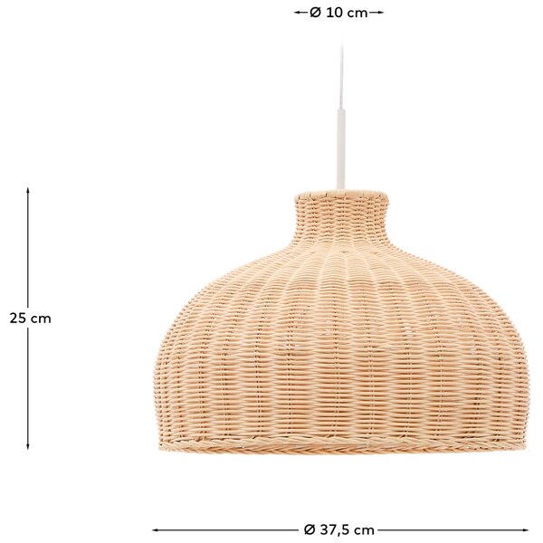 Kave Home Ratanové stínidlo Ennia Ø 38 cm
