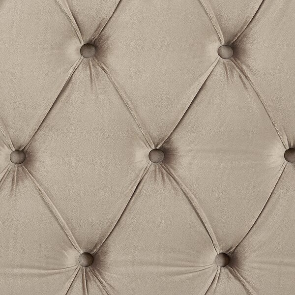 Postel Umělý samet AYETTE 180 x 200 cm Taupe
