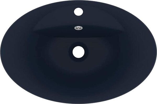 VidaXL Luxusní umyvadlo přepad oválné světle zelené 58,5x39cm keramika [146939] Barva: matná bílá