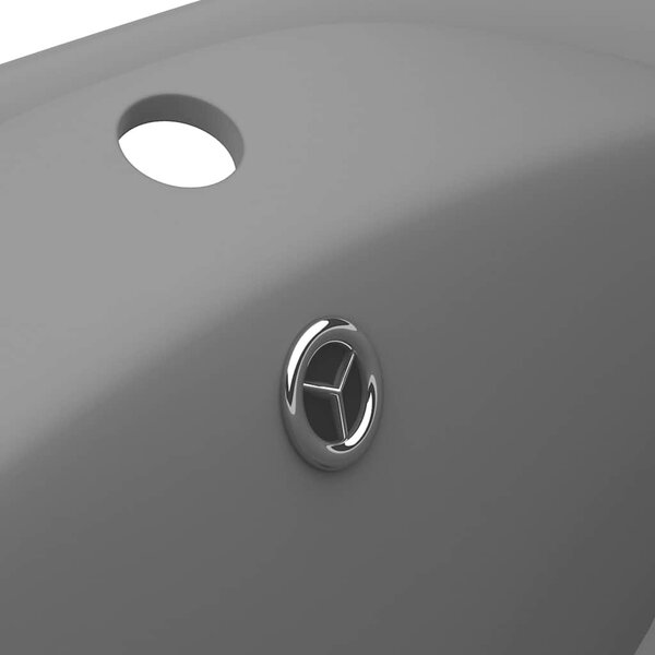 VidaXL Luxusní umyvadlo přepad oválné světle zelené 58,5x39cm keramika [146939] Barva: matná bílá