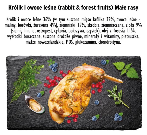 PZW PAKA ZWIERZAKA Rabbit with forest fruits S Mono - suché krmivo pro psy - 9kg