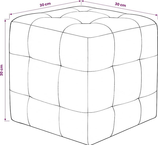 VidaXL Taburety 2 ks 30 x 30 x 30 cm umělá kůže [278389] Barva: Bílá