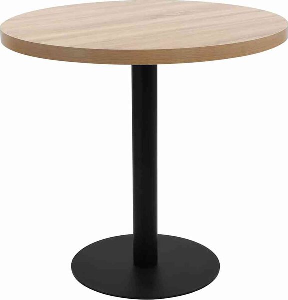 VidaXL Bistro stolek tmavě hnědý 80 cm MDF [286424] Barva: světle hnědá a černá