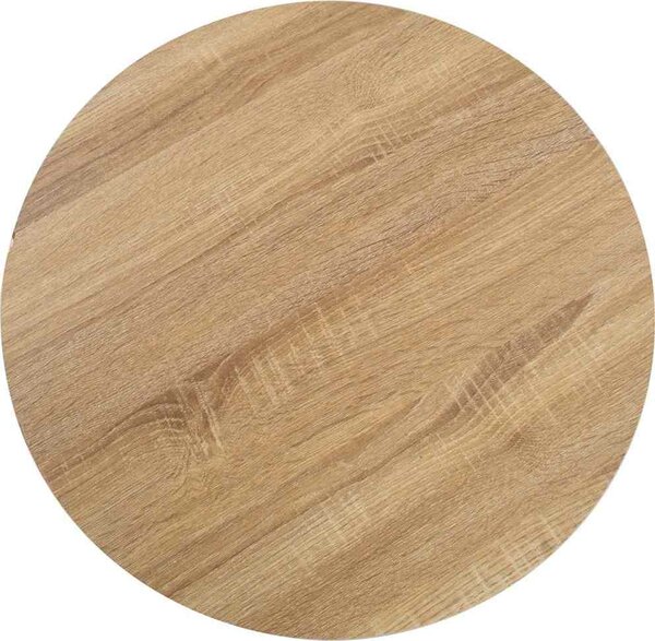 VidaXL Bistro stolek tmavě hnědý 50 cm MDF [286418] Barva: tmavě hnědá a černá