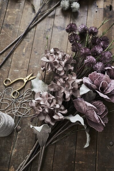Lene Bjerre Umělá květina Happia Peony - Dusty Mauve LB285