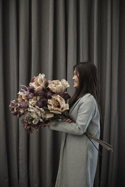 Lene Bjerre Umělá květina Happia Peony - Dusty Mauve LB285