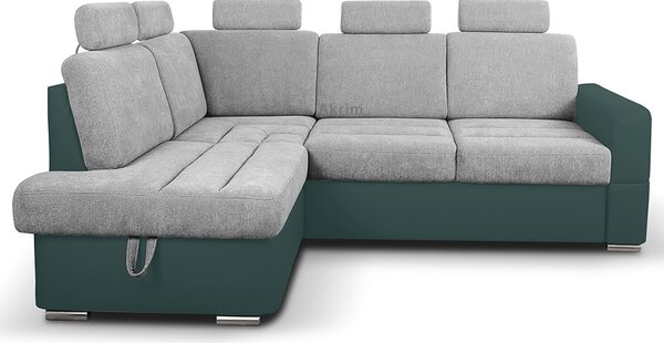 Sedací souprava BARDO + 5x záhlavník | 170x235 cm | LEVÁ | rozkládací + úlož. prostor | VÝBĚR TKANIN