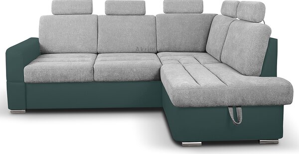 Sedací souprava BARDO + 5x záhlavník | 235x170 cm | PRAVÁ | rozkládací + úlo. prostor | VÝBĚR TKANIN