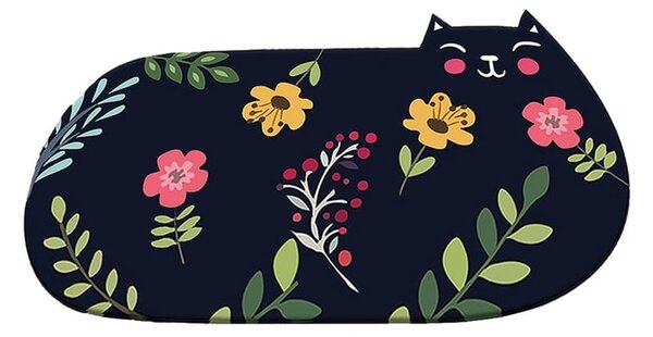 Černá koupelnová předložka 80x140 cm Cattest – Foutastic