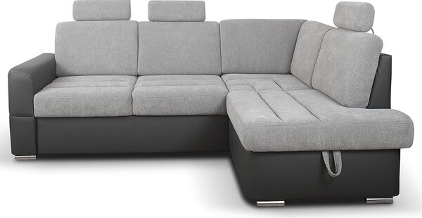 Sedací souprava BARDO + 3x záhlavník | 235x170 cm | PRAVÁ | rozkládací + úlo. prostor | VÝBĚR TKANIN