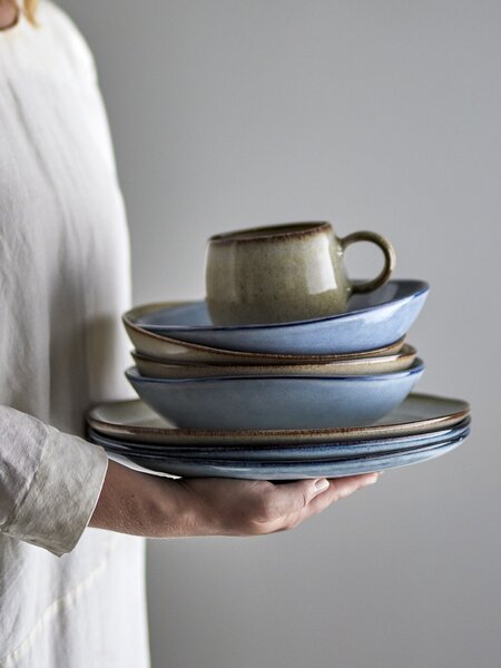 Hluboký keramický talíř Sandrine Blue 22 cm