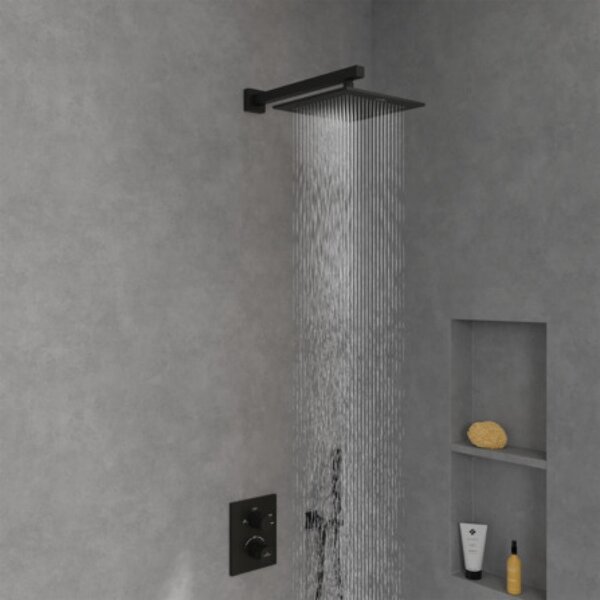 Villeroy & Boch Universal Showers hlavová sprcha 25x25 cm čtvercový černá TVC000002000K5