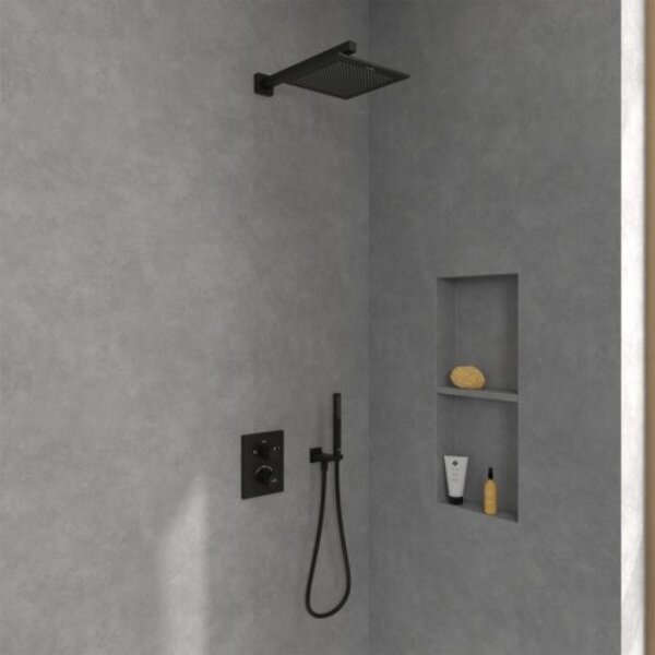 Villeroy & Boch Universal Showers hlavová sprcha 25x25 cm čtvercový černá TVC000002000K5