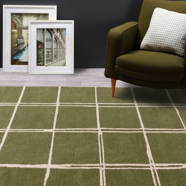 Zelený ručně tkaný vlněný koberec 120x170 cm – Asiatic Carpets