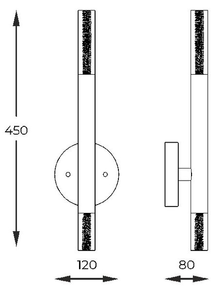 Zuma Line One nástěnné svítidlo 2x5 W zlatá W0461-02E-F7F7