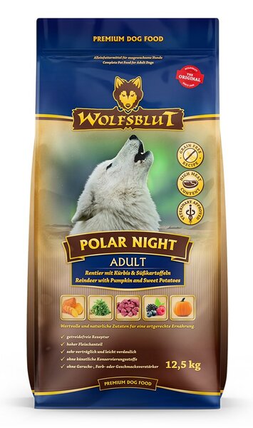 WBL WOLFSBLUT Polar Night Reindeer with sweet potatoes - suché krmivo pro psy - 12,5kg