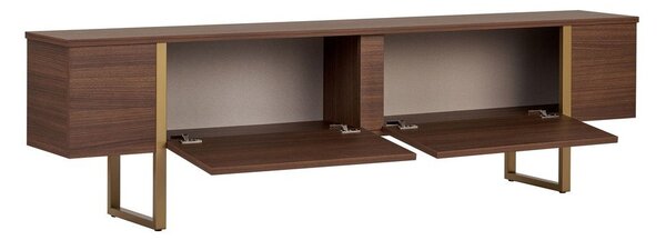 TV stolek v dekoru ořechu v tmavě přírodní barvě 180x50x30 cm Onera – Kalune Design