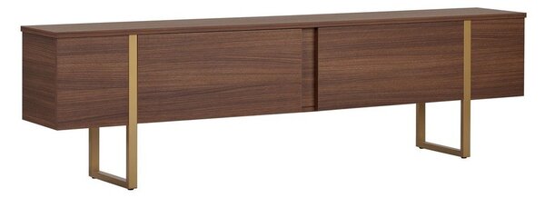TV stolek v dekoru ořechu v tmavě přírodní barvě 180x50x30 cm Onera – Kalune Design