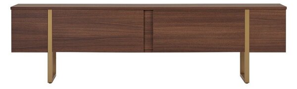 TV stolek v dekoru ořechu v tmavě přírodní barvě 180x50x30 cm Onera – Kalune Design