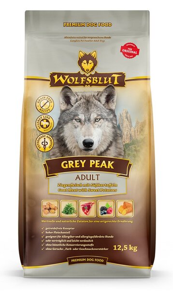 WBL WOLFSBLUT Grey Peak Goat with sweet potatoes Mono - suché krmivo pro psy - 12,5kg