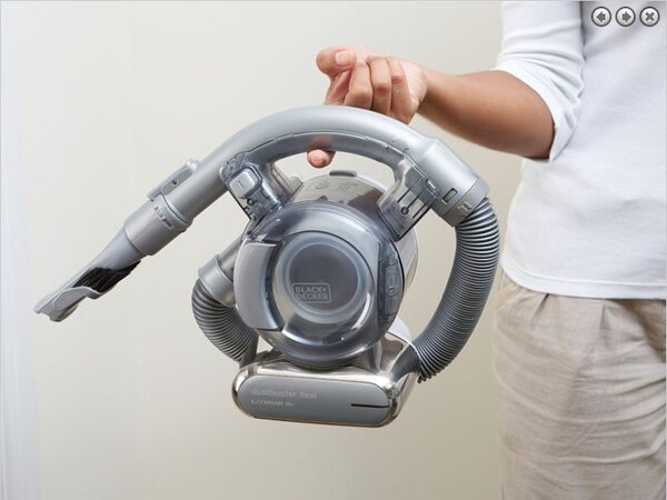 Black+Decker Black & Decker PD1820LF ruční vysavač Černá, Chrom Bezsáčkové