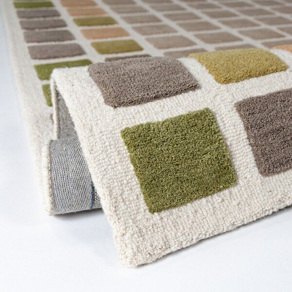Zelený ručně tkaný vlněný koberec 140x200 cm Renga Wool – Flair Rugs