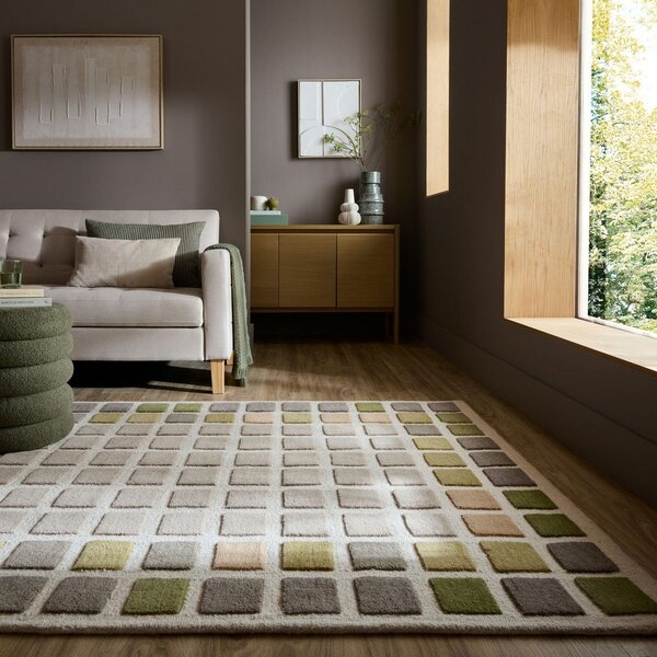 Zelený ručně tkaný vlněný koberec 140x200 cm Renga Wool – Flair Rugs