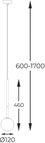 Zuma Line Arcturus závěsné svítidlo 1x4 W černá-zlatá P0574-01F-SDFZ