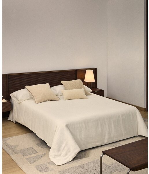 Slonovinové 3dílné povlečení na dvoulůžko/prodloužené 220x240 cm Simmel – Kave Home