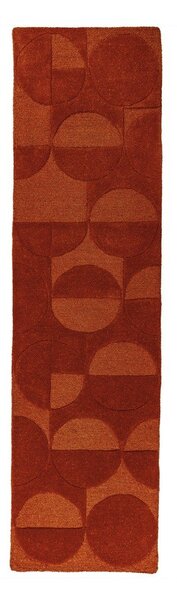 Ručně tkaný vlněný běhoun v terakotové barvě 60x230 cm Gigi – Flair Rugs