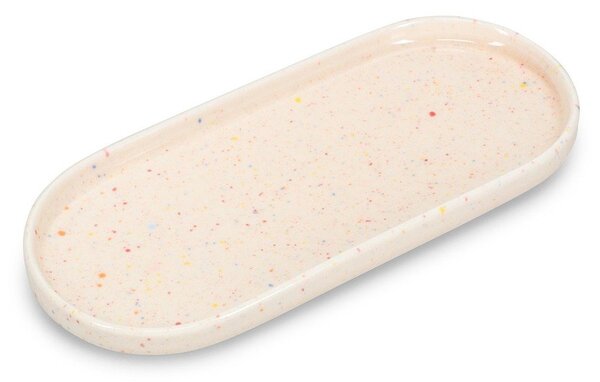Béžový servírovací porcelánový talíř Fika – ONA