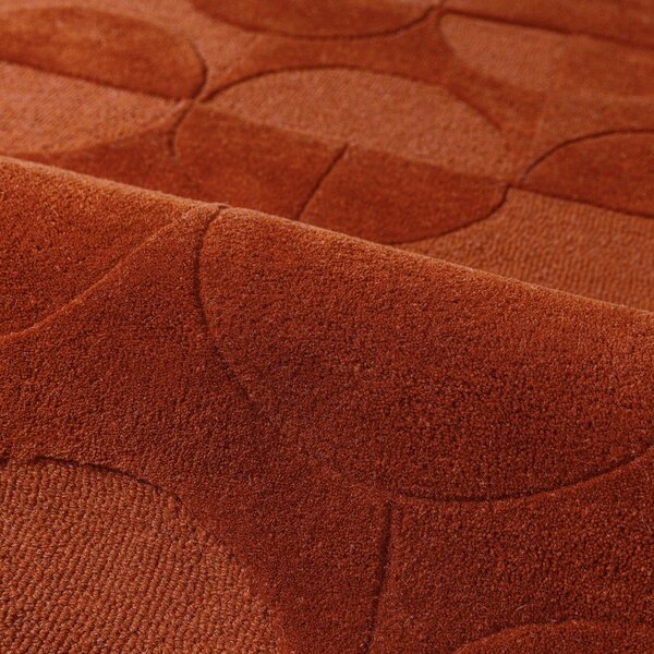 Ručně tkaný vlněný běhoun v terakotové barvě 60x230 cm Gigi – Flair Rugs